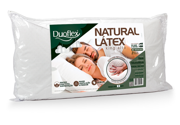 Travesseiro Natural Látex King Alto